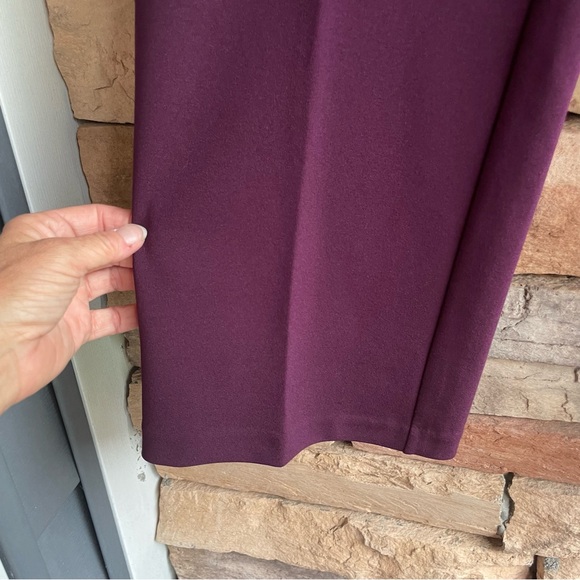 Calvin Klein maroon red stretch dress Pants NWT Women Large - Picture 3 of 12